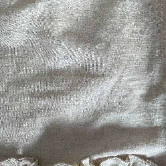 NWT  Lost In Lunar Linen Mila Oversized Longsleeve Ruffle Flowy Coastal Top XS - Picture 10 of 11